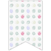 Het is Twins Lavender Polk Baby shower Bunting Fla Vlaggetjes (Tweede vlag)