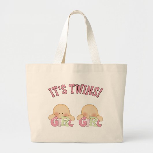 Het is Twins. (MEISJE) Grote Tote Bag (Voorkant)