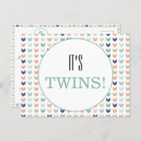 Het is Twins Modern Geometric Twins Baby shower
