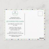 Het is Twins Modern Geometric Twins Baby shower Briefkaart (Achterkant)