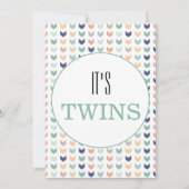Het is Twins Modern Geometric Twins Baby shower Kaart (Voorkant)