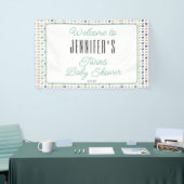 Het is Twins Modern Twins Baby shower Welcome Spandoek (Beurs)
