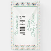 Het is Twins Modern Twins Baby shower Welcome Spandoek (Verticaal)