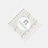Het is Twins | Moderne geometrische tweeling Baby  Servet (Hoek)