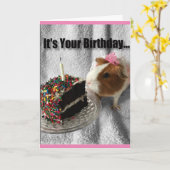 Het is uit uw verjaardags… varken kaart (Gele Bloem)