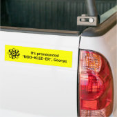 Het is uitgesproken "NOO-KLEE-ER", George Bumpersticker (Op Truck)