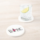 Het is Uur van de Wijn Zandsteen Onderzetter (Zijkant)