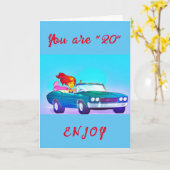 **HET IS UW **20th** BIRTHDAY!!!!* BIRTHDAY-Kaart Kaart (Gele Bloem)