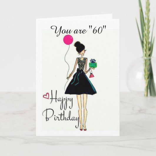 **HET IS UW **60** BIRTHDAY!!!!* BIRTHDAY-Kaart Kaart (Voorkant)