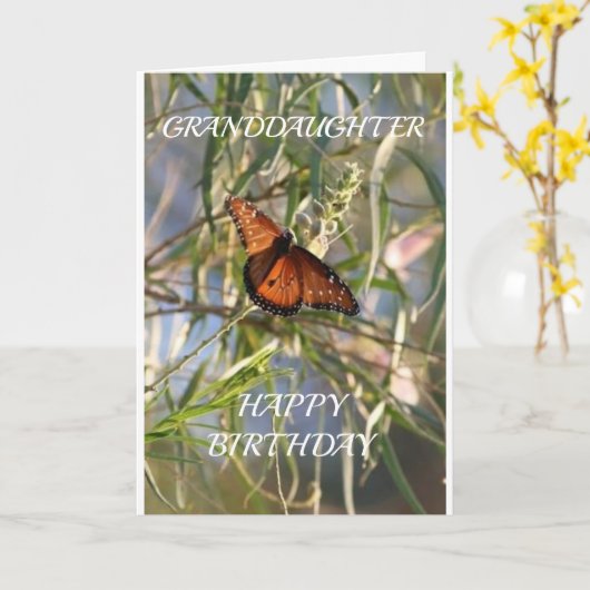 **HET IS UW BIRTHDAY** "GRANDDAUGHTER" KAART (Gele Bloem)