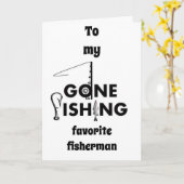 HET IS UW BIRTHDAY *MIJN FAVORIETE VISHERMAN** KAART (Gele Bloem)