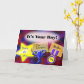 "Het is uw dag!" congrats versiekaart Kaart (Gele Bloem)