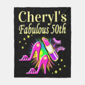 HET IS UW FANTASTISCHE 50E GEPERSONALISEERDE ONTWE FLEECE DEKEN (Voorkant)