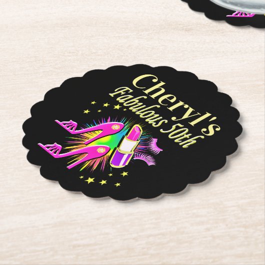 HET IS UW FANTASTISCHE 50E GEPERSONALISEERDE ONTWE KARTONNEN ONDERZETTERS (Gekanteld)