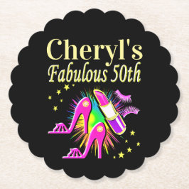 HET IS UW FANTASTISCHE 50E GEPERSONALISEERDE ONTWE KARTONNEN ONDERZETTERS