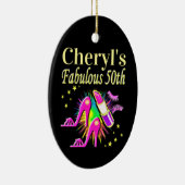 HET IS UW FANTASTISCHE 50E GEPERSONALISEERDE ONTWE KERAMISCH ORNAMENT (Rechts)