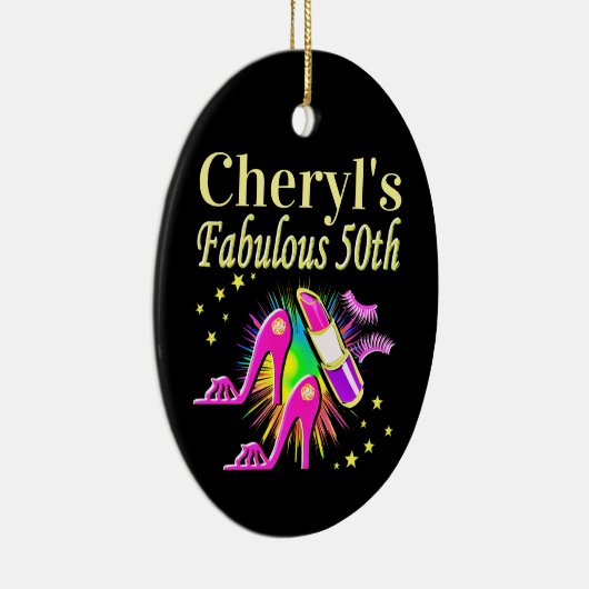 HET IS UW FANTASTISCHE 50E GEPERSONALISEERDE ONTWE KERAMISCH ORNAMENT (Rechts)