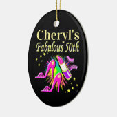 HET IS UW FANTASTISCHE 50E GEPERSONALISEERDE ONTWE KERAMISCH ORNAMENT (Links)