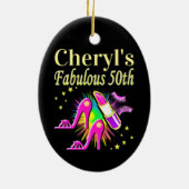 HET IS UW FANTASTISCHE 50E GEPERSONALISEERDE ONTWE KERAMISCH ORNAMENT (Achterkant)