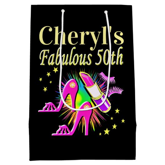 HET IS UW FANTASTISCHE 50E GEPERSONALISEERDE ONTWE MEDIUM CADEAUZAKJE (Achterkant)