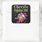 HET IS UW FANTASTISCHE 50E GEPERSONALISEERDE ONTWE VIERKANTE STICKER (Tas)