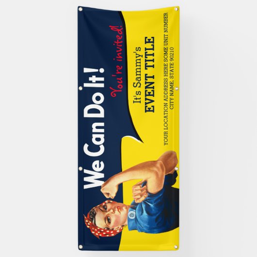 Het is uw persoonlijke aanbieding voor Rosie Event Spandoek (Verticaal)