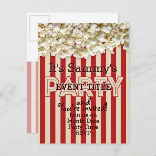 Het is Uw Uitnodiging van de Partij 12 lijnen 2 ve (Voorkant / Achterkant)