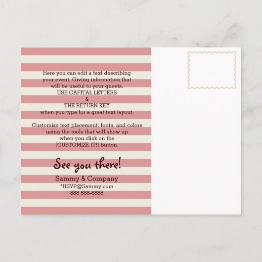 Het is Uw Uitnodiging van de Partij 12 lijnen 2 ve (Achterkant)