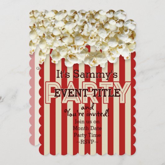 Het is Uw Uitnodiging van de Partij 12 lijnen 2 ve (Voorkant / Achterkant)