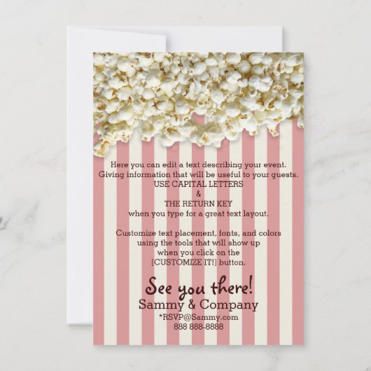 Het is Uw Uitnodiging van de Partij 12 lijnen 2 zi (Achterkant)