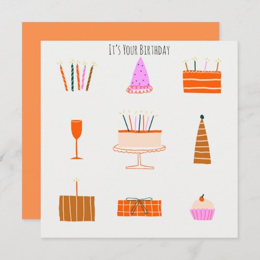 Het is uw verjaardag eigenzinnige Schattigee teken Kaart (Voorkant / Achterkant)