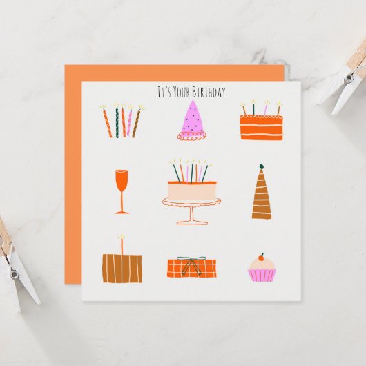 Het is uw verjaardag eigenzinnige Schattigee teken Kaart (Voorkant / Achterkant in situ)