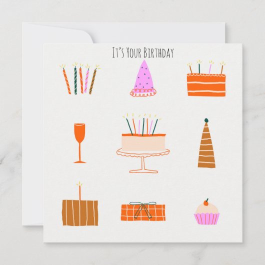 Het is uw verjaardag eigenzinnige Schattigee teken Kaart (Voorkant)
