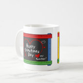 Het is Valentijn's Day en ik hou van mijn docent! Koffiemok (Voorkant links)