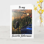 HET IS VALENTIJNSDAG *MIJN FAVORIETE VISHERMAN** KAART (Gele Bloem)