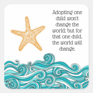 Het is van belang voor deze ene Starfish Vierkante Sticker