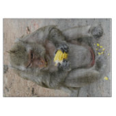 Het is van mij!! ... Wilde Thaise Macaque-aap Snijplank (Voorkant)