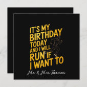 Het is vandaag mijn verjaardag en ik ga er vandoor kaart (Voorkant / Achterkant)