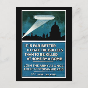 Het is veel beter om de kogels te zien... briefkaart