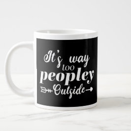 Het is veel te druk buiten typografie grote koffiekop