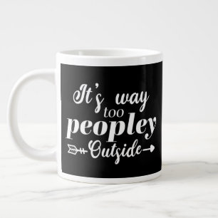 Het is veel te druk buiten typografie grote koffiekop