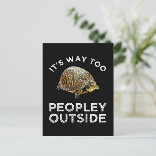 Het is veel te veel mensen buiten briefkaart (Staand voorkant)