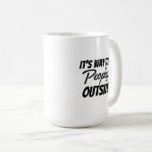 Het is veel te veel mensen buiten de citaatschenni koffiemok (Voorkant rechts)