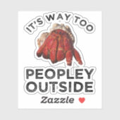 Het is veel te veel mensen buiten Hermit Crab Sticker (Vel)