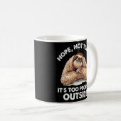 Het is veel te veel mensen buiten Introvert Sloth  Koffiemok (Voorkant rechts)