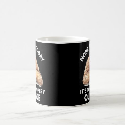 Het is veel te veel mensen buiten Introvert Sloth Koffiemok (Center)