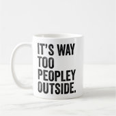 Het is veel te veel mensen buiten koffiemok (Links)
