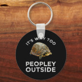 Het is veel te veel mensen buiten sleutelhanger (Voorkant)