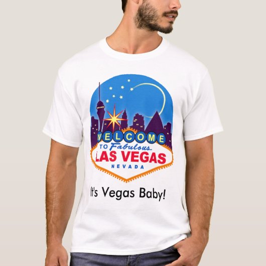 Het is Vegas Baby! Mannen-T-shirt T-shirt (Voorkant)