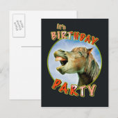 Het is verjaardagsfeestje uitnodiging briefkaart (Voorkant / Achterkant)